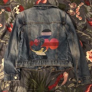 Gap Girls Disney Mickey Mouse Denim Jacket Size M